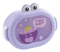 Läcksäker Lunchlåda Lufttät Bento Box för Barn med 2 Fack BPA-fri Lunchbehållare med Avtagbar Avdelare Mikrovågsugn- och Diskmaskinsäker Purple