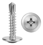 200 Stycken M4 x 25 mm Självborrande Metallskruvar - 304 Rostfritt Stål Modifierad Panhuvud Självgängande Skruvar med Phillips-spår & Borrspets - Fa