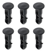 3 Par Gångjärnsbultar Gångjärnsstift För Soptunnelock Behållare Passar 240/120/100/60l Utomhus Soptunnor, 65mm X 18mm, Svart Plast (LGL)