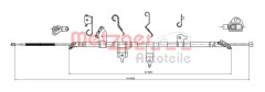 Vajer, parkeringsbroms, Vänster bak - toyota rav 4 iii - OE 46430-42141, 46430-42142