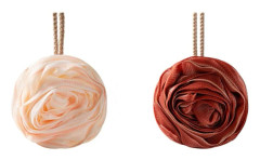 2 st Rosblomma Badsvamp Exfolierande Duschsvamp Mesh Badbollar för Kvinnor