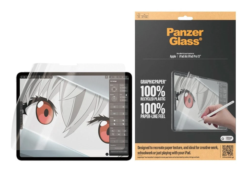 Antibacterial PanzerGlass GraphicPaper foil with a glare filter for iPad Air 12.9" 2024 / iPad Pro 12.9" 2024