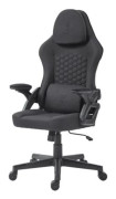 Deltaco DC130 Gaming chair in black with soft linen fabric - Svart