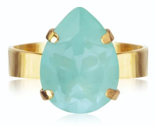 Caroline Svedbom - Mini Drop Ring Gold Soft Mint