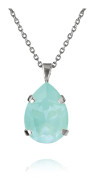 Caroline Svedbom - Mini Drop Necklace Rhodium Soft Mint
