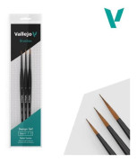 Set med penslar - VALLEJO - Definition Set 0-1-2 - Syntetiska borst - För vuxna - Blandad