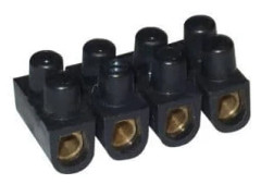 GENERISK - Kopplingsblock 12 anslutningar 6 mm2 svart - ELECTRALINE