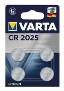 Varta 06025 101 404, engångsbatteri, CR2025, litium, 3 V, 4 st, 160 mAh