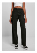 UC Ladies UC High Waist Straight Cargo Pants Black / 32 Byxor
