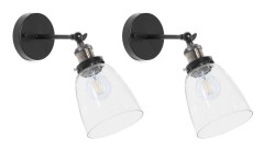 Lovataia Vägglampa 2 st E27 - Svart
