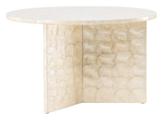 VIND COLLECTION Smögen soffbord, runt - beige capiz (Ø70)