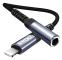 Lightning till 3,5 mm Aux Audio Jack Adapter för iPhone Mobiler - Svart Svart