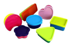 Plastburkar Mini 7 st olika färger MultiColor 7 st olika