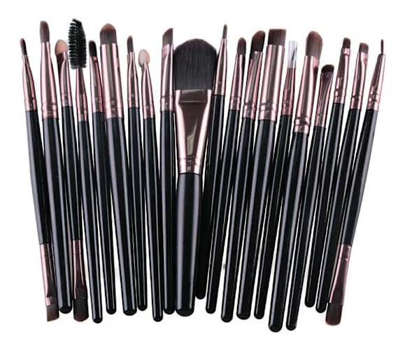 20st Sminkborstar - makeup brushes - Roséguld Rosa guld