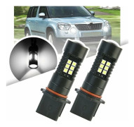 DRL 2-pack varselljuslampor för Sko/da Yeti Pre-LCI 2010 2011 2012 2013 P13W 12277 SH23W Xenonvit Canbus LED varselljuslampor