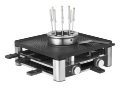 WMF Lumero - Raclette/grill/fondue - 1.96 kW - svart / rostfritt stål