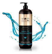 Argan Deluxe Shampoo for Men - Argan Oil Hårvård för torrt, skadat, rakt och fett hår - Hårtvätt från Marocko med arganolja - 1000 ml