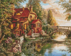 Diamantbroderi med ram Diamantmosaik 40x50cm House-dream