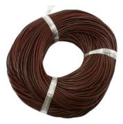 5 m chokladbrun läderrem 3 mm tjock