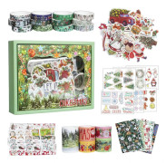 17 Rullar Jul Washi Tejp Set Jul Estetisk Scrapbook Papper Washi Stickers Dekorativa Maskeringstejper Scrapbooking Tillbehör