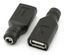 2023- USB hona till 5,5 mm X 2,1 mm hona DC-strömladdare Adapterkontakt