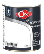 Akrylfärg för väggar trä satin vit 0.5l - OXI - Inomhus - Satiné