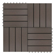 Trall 22 st 30x30 cm 2 kvm WPC mörkbrun - Brun