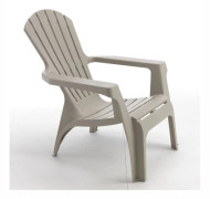 Beige Adirondack Fåtölj i polypropenharts 86x75x86cm - Plast - Resin