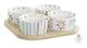 Snacksbricka DKD Home Decor 19,7 x 19,7 x 1 cm Multicolour Stengods