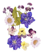 GLITTERNISTI Face Flowers Purple and Greens