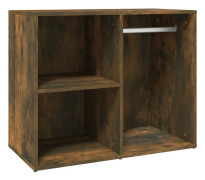 beBasic Klädskåp rökfärgad ek 80x40x65 cm konstruerat trä - Brown