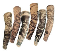 8 Pack Fake Temporary Tattoo Nylon Arm Ärm Sleeve Tatuering