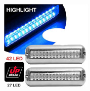 2 st 42 LED båt dräneringsljus båt akterljus blå undervattens ponton marinljus_RY