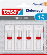 tesa 77774 Självhäftande Väggspik, Vit, 4 kg