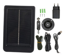 Jaktkamera Solpanel IP66 Vattentät Portabel Liten Solbatteripanel för Utomhusfotografering av Vilda Djur 100?240V EU-kontakt