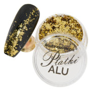 Nageldekorationer - Metall / Alu flingor - 02 Guld