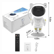 Astronaut Galaxy Projektor Stjärnklar Himmelsnattlampa Roterande Lampa Rumsdekor USB-laddning Med Fjärrkontroll