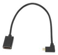 8K 60Hz Micro HD Multimedia Interface-kabel Höger Vinkel Micro HD Multimedia Interface Hane till Hona Kabel OD4.0mm