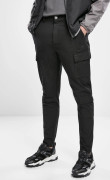 Urban Classics Byxor Tapered Double Cargo Svart 34 Man