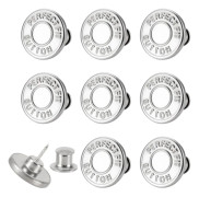 8 Set med 17 mm Byxknappar, Jeansknappar för Lösa Jeans, Justerbar Knapp för Jeans, Återanvändbar och Justerbar Metall Byxknappsåtstramare