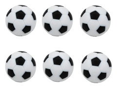 6 st 32mm Bordsfotboll Fotboll Foosball Bollar Ersättning Svart