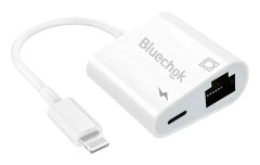 Lightning till RJ45 Ethernet-adapter med laddning för iPhone/iPad, Ethernet-telefonadapter, stödjer 10/100 Mbps höghastighet, systemkrav iOS 10.3.3