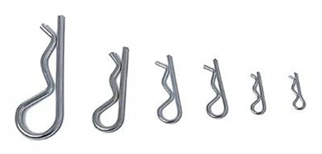 24-pack Sortiment av Splintstift, Vågböjningsclips, Hållande Splintstift