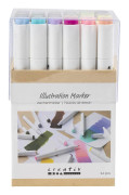 Creative - Illustration Marker, Line 1+8 mm, Pastel Colours, Standard Colours, 24 pc - ()