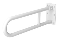 Nedfällbart stödhandtag - 800 mm - Vit epoxy-finish