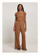 UC Ladies UC Rib Wid Leg Jumpsuit Brown / 5XL Jumpsuit