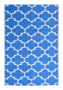 vidaXL Utomhusmatta blå 120x180 cm PP