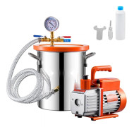 1,5 Gallon Vakuumkammarsats, 3,5 CFM Enstegspump, Pumpavgasningskammare, hög kapacitet