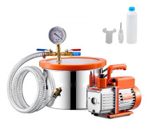 1,5 gallon Vakuumkammare, 3,5 CFM Enstegspump, Avgasningskammare med hög effektivitet