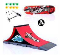 Tech Finger Skateboard Kit Finger Bike Bmx Mini Tvåhjulig Scooterbräda Skate Fingers Sport Träning Rekvisita Ramp Skate Park Leksaker Pop [DB]
